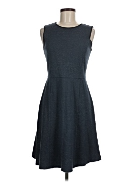 navy blue dress for baby girl Ann Taylor The Petite Midi Flare Dress in Double Knit Size 4 Black Women's main image 1