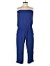 Express Solid Blue Jumpsuit Size M - photo 1