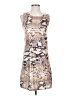 Promod 100% Polyester Graphic Tan Casual Dress Size S - photo 1