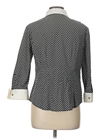 Jones New York Signature 3/4 Sleeve Button-Down Shirt (view 2)