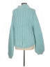 Free People 100% Cotton Solid Teal Pullover Sweater Size L - photo 2