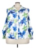 Unbranded 100% Polyester Floral Blue 3/4 Sleeve Blouse Size 3X - photo 1