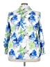 Unbranded 100% Polyester Floral Blue 3/4 Sleeve Blouse Size 3X - photo 2