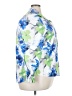 Unbranded 100% Polyester Floral Blue 3/4 Sleeve Blouse Size 3X - photo 4