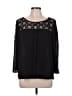 metaphor 100% Polyester Black 3/4 Sleeve Blouse Size L - photo 1