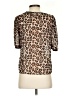 A New Day 100% Polyester Animal Print Brown Short Sleeve Blouse Size S - photo 2