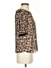A New Day 100% Polyester Animal Print Brown Short Sleeve Blouse Size S - photo 4