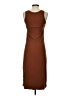 ChicMe Solid Brown Casual Dress Size S - photo 2