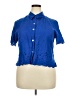 Studio 1 Blue Short Sleeve Blouse Size 18 - photo 1