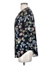 Ann Taylor 100% Polyester Floral Blue Short Sleeve Blouse Size S - photo 5