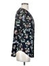 Ann Taylor 100% Polyester Floral Blue Short Sleeve Blouse Size S - photo 4