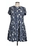 Violet Weekend Color Block Blue Casual Dress Size L - photo 1