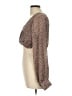 Sky To Moon 100% Polyester Brown Long Sleeve Blouse Size L - photo 5