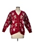 Shein Curve 100% Polyester Red Cardigan Size 12 Plus (0) - photo 1