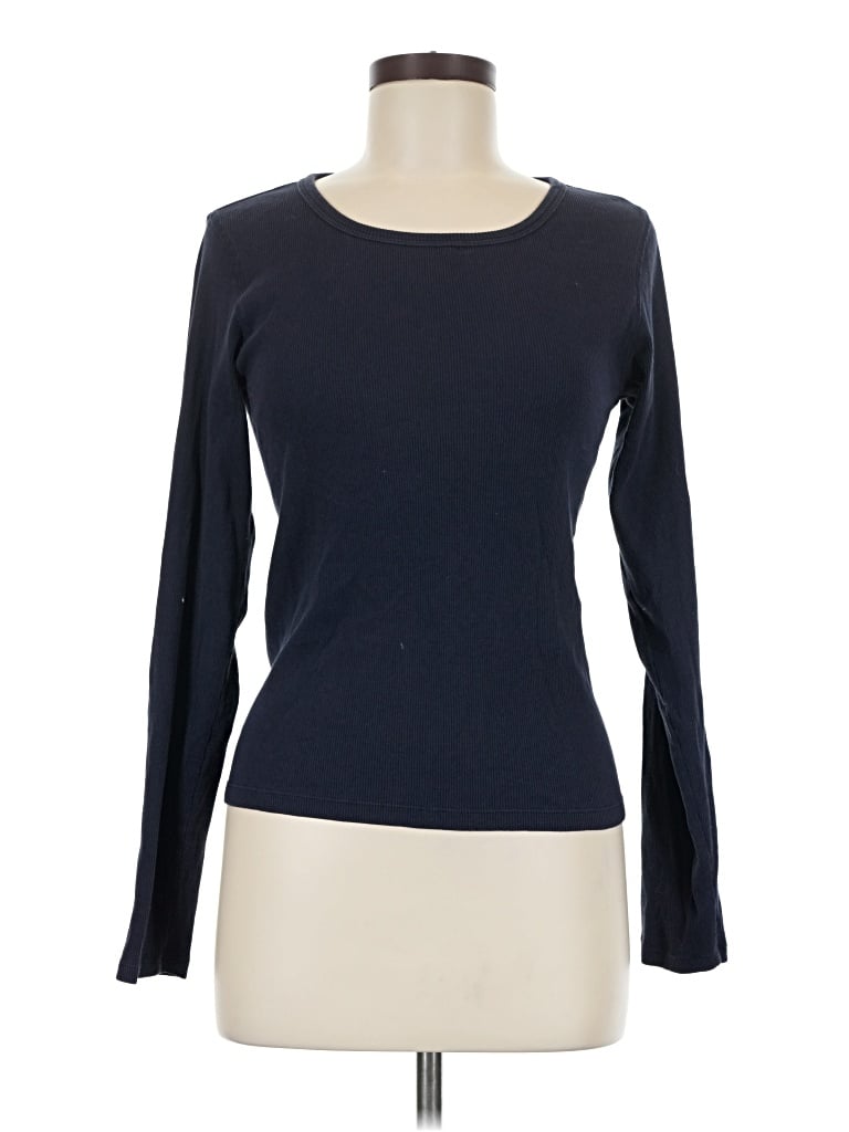 Pre-owned Quince Long Sleeve T-shirt In Blue