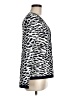 Dialogue Animal Print Silver Cardigan Size M - photo 4