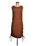 BTFBM Solid Brown Casual Dress Size M - photo 1