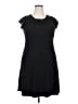 Apt. 9 Solid Black Casual Dress Size XL - photo 1
