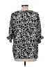 Well Worn 100% Recycled Polyester Black 3/4 Sleeve Blouse Size L - photo 2