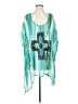 Lagaci 100% Cotton Teal Green Poncho Size Sm - Med - photo 1