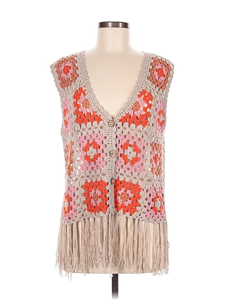 Pre-owned Umgee Sweater Vest In Orange