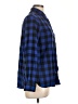 Old Navy 100% Cotton Checkered-gingham Blue Long Sleeve Button-Down Shirt Size L - photo 4