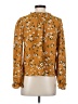 Shein Floral Orange Long Sleeve Blouse Size S - photo 2
