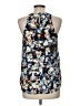 Violet & Claire 100% Polyester Blue Black Sleeveless Blouse Size M - photo 2