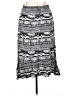 NY Collection 100% Rayon Print Silver Casual Skirt Size XL - photo 1