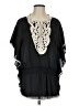 Studio Y 100% Polyester Black Short Sleeve Blouse Size S - photo 1