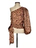 Express 100% Polyester Brown Tan 3/4 Sleeve Blouse Size XS - photo 1
