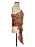 Express 100% Polyester Brown Tan 3/4 Sleeve Blouse Size XS - photo 4