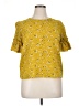 Moa Moa Yellow Short Sleeve Blouse Size XL - photo 1