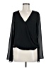 Akira 100% Polyester Black Long Sleeve Blouse Size M - photo 1