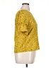 Moa Moa Yellow Short Sleeve Blouse Size XL - photo 4