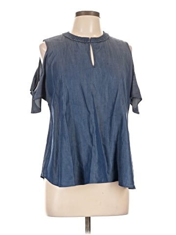 Kaari Blue Short Sleeve Blouse (view 1)