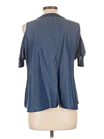 Kaari Blue Short Sleeve Blouse (view 2)