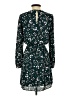 Express 100% Polyester Print Green Casual Dress Size XS - photo 2