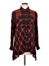 Westbound 100% Rayon Plaid Red Long Sleeve Button-Down Shirt Size L (petite) - photo 1