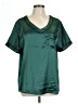 Ekouaer Teal Short Sleeve Blouse Size L - photo 1