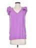 Shein 100% Polyester Purple Short Sleeve Top Size 4 - photo 1