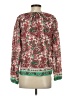 Boden 100% Cotton Floral Paisley Green Long Sleeve Blouse Size 2 - photo 2