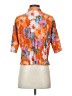 Unbranded Print Orange Short Sleeve Blouse Size S (estimated) - photo 2
