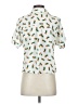 ABound 100% Polyester Tropical White Short Sleeve Blouse Size XXS - photo 2