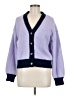 On 34th 100% Polyester Purple Cardigan Size M - photo 1