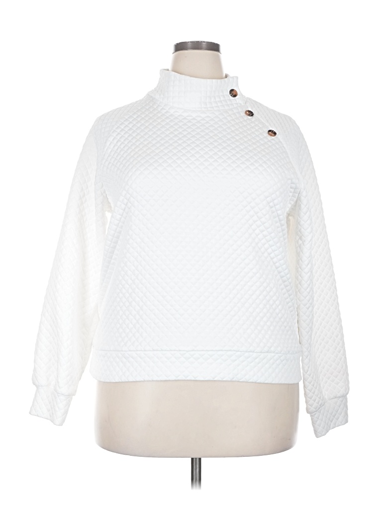 Pre-owned Unbranded Pullover Sweater In White