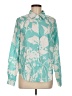 Unbranded Floral Teal Long Sleeve Blouse Size M - photo 1