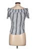 Socialite 100% Rayon Blue Short Sleeve Top Size L - photo 2