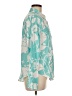 Unbranded Floral Teal Long Sleeve Blouse Size M - photo 4