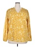 Dokotoo 100% Polyester Yellow Long Sleeve Blouse Size 2X - photo 1